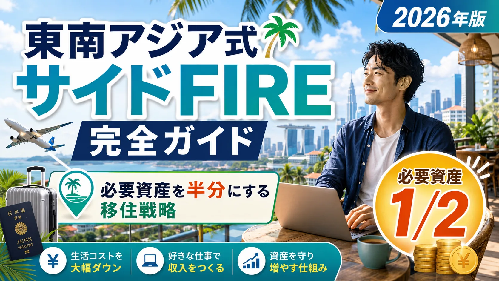 東南アジア式サイドFIRE完全ガイド2026年版 必要資産を半分にする移住戦略